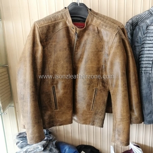 Veste de motard en cuir Letterman pour hommes veste de moto à la mode matériel Logo personnalisé décoration de poche saison de printemps - Product Image 1