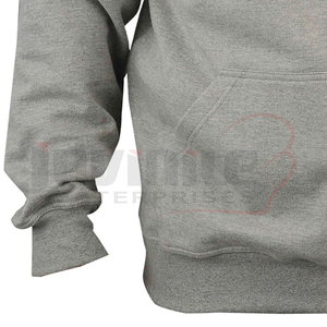 เสื้อฮู้ดสีเทาของผู้ชายผ้าฝ้ายผสมกับกางเกงยีนส์ขาดสำหรับฤดูหนาวผ้า100% พื้นฐานดีไซน์ใหม่ - Product Image 6