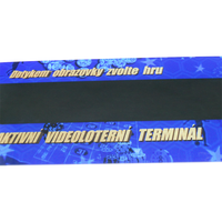 Panneau frontal rectangulaire en acrylique PMMA bleu à angles arrondis pour machine d'arcade, support d'affichage publicitaire personnalisé, épaisseur 3 mm
