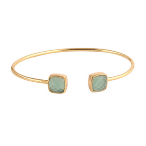 Pulsera de cuarzo rosa facetada con piedra Natural, brazalete ajustable de calidad superior, chapado en oro/plata, buen precio - Product Image 1