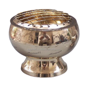 Brûleur d'encens en laiton de qualité supérieure pour hôtel et restaurant, fabrication artisanale indienne, design traditionnel en métal antique