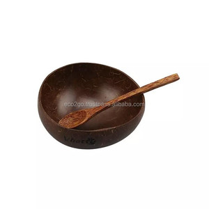 Eco2go Vietnam Bol en noix de coco naturel poli à la main, respectueux de l'environnement |   Bol de camping biodégradable sans BPA |   Prix de gros - Product Image 5