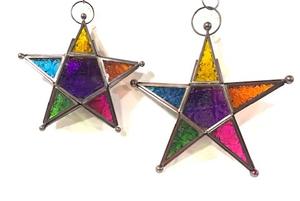 Étoile orientale en métal/verre, design marocain pour décorations de mariage intérieur et extérieur et pour étoiles de noël - Product Image 6