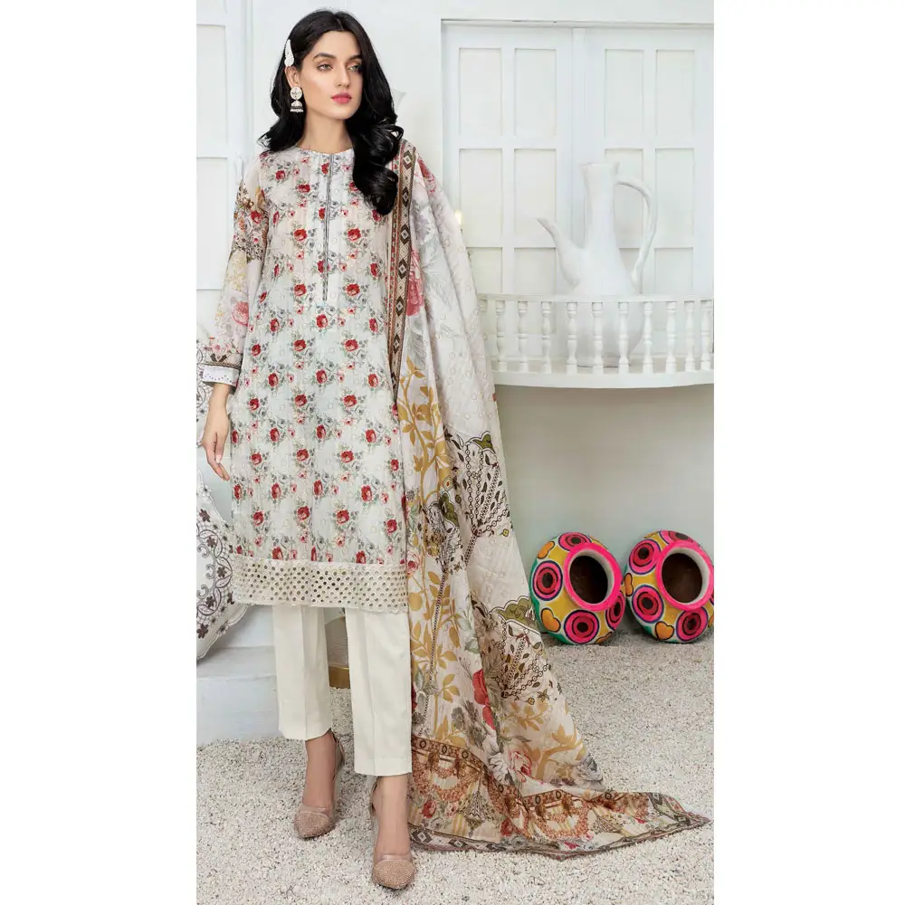 최신 디자인 뜨거운 판매 스티치/Unstitched 새로운 여성 디지털 인쇄 잔디 파키스탄 드레스/뜨거운 판매 드레스