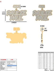 Bague Hip Hop en or jaune et blanc 10 carats avec diamants naturels IGI, poids 13,44 carats, personnalisée par RB Gems, pour mariages, fêtes et anniversaires - Product Image 3