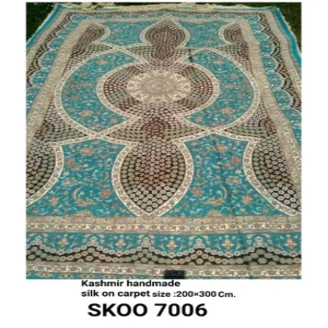 hand-Knotted rugs online at the best price Kashmir Silk on silk Carpets Hand made silk carpet/Hand knotted rugs living room