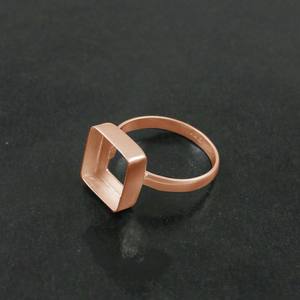 Bague de lunette en argent Sterling 925 sans pierre, collier carré uni de 25 MM plaqué or Rose, tasse de bricolage, recherche Fine, fournisseur de bijoux - Product Image 2