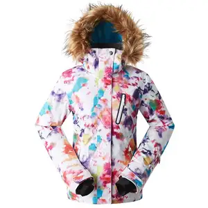 Großhandel maßge schneiderte wind dichte Ski jacke Multi Colors Neue atmungsaktive wasserdichte Sport bekleidung für Frauen Erwachsene Ski & Snow Wear