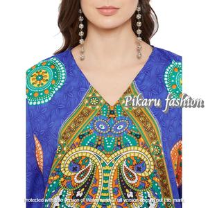2024 Summer Unique Women's Kaftan <b>Dresses</b> Bohemian Gypsy Style <b>Long</b> Sleeve Evening Wear Woven Design Ladies Fancy <b>Dress</b> - Product Image 5