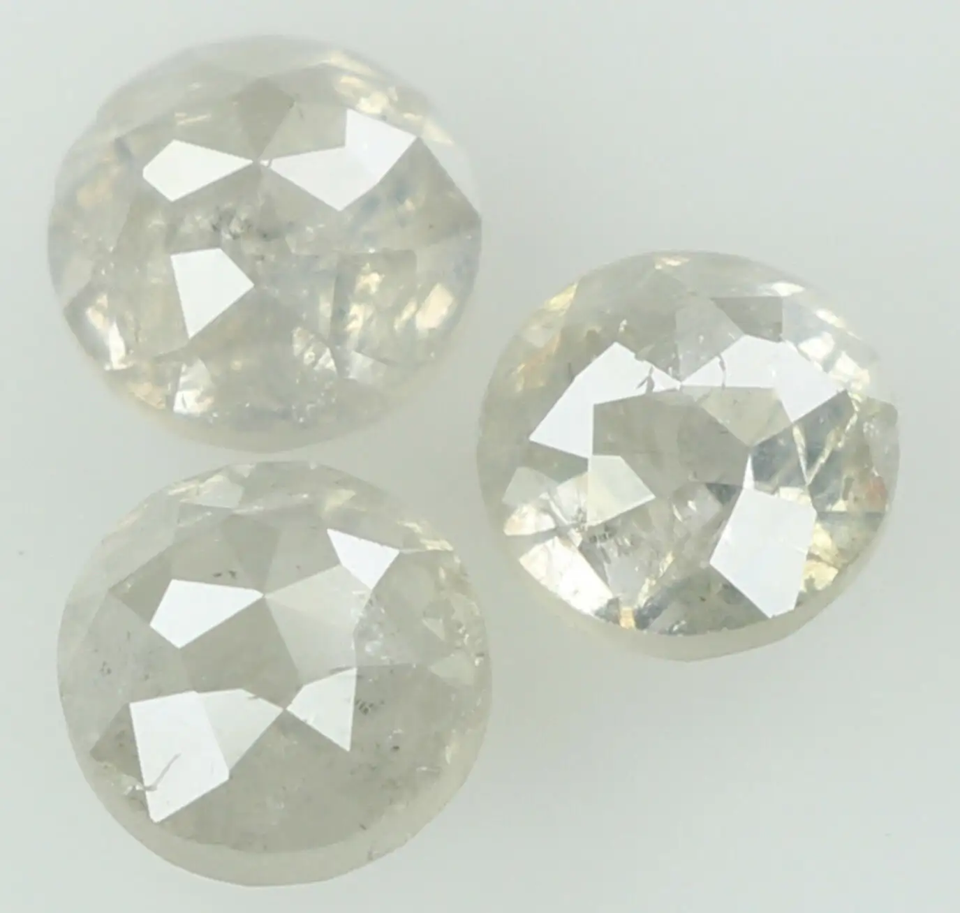 Doğal beyaz renk gül kesme Chakri Diamonds toptan eşya fiyat hindistan, tuz ve biber elmas % 100% doğal