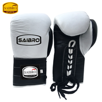 Guantes de Boxeo Personalizados para Hombre, de Alta Calidad, con Cordones, de Piel Sintética, a Bajo Precio, OEM