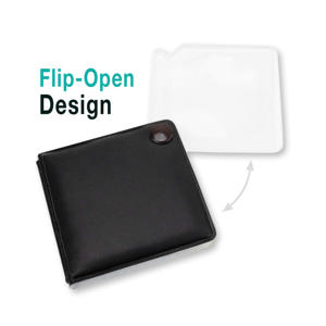 Loupe Premium à lentille extrême 3x/5x45mm, Mini Instrument optique acrylique pliable de poche noir - Product Image 2