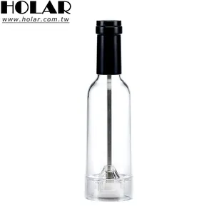 [Holar] moulin à sel et à poivre en plastique acrylique manuel en forme de bouteille de vin transparent fabriqué à taïwan