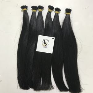 10A Unprocessed Black Virgin Human Hair Double Drawn Can Be Dyed Or Bleach I Tip Human Hair Extension 100g For Women - Product Image 1