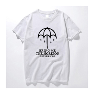 Bring Me The Horizon T-shirt noir à manches courtes pour homme avec imprimé parapluie, coupe régulière, col rond, en jersey de coton - Product Image 4