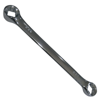 Kunci pas Torx baja CRV Double-Ended kunci pas lurus cincin terbuka dengan kemasan kotak Aloi dipoles Chrome