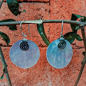 Vadrouille KA-ER011-Round avec fil d'oreille tourbillonnant simple en argent sterling Design élégant adapté à la fête cadeau pour fille - Product Image 2