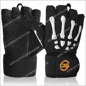 Gants d'entrainement demi-doigt, haltérophilie, poignée en cuir, Gym, entraînement, musculation, Fitness - Product Image 3