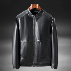 Zipper Pu Vestes En Cuir Pour Hommes Vestes En Cuir Pour Hommes Style Populaire Hommes Veste En Cuir à vendre - Product Image 3