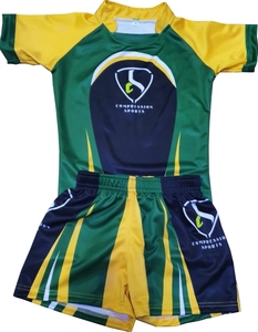 Ensemble maillot et uniforme rugby à sublimation personnalisé grande taille chemise vêtements de sport pour hommes maquette gratuite - Product Image 1