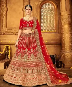 Hoge Demanded Indial Wear Bridal Lehenga Choli Met Zware Borduurwerk Werk Voor Dames