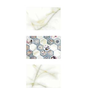 Carreaux muraux en céramique décoratifs couleur grise avec motif floral 300x450mm - Product Image 4