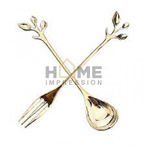 Nuevo diseño elegante de diseño de metal dorado Cubiertos para servir elegantes Juego de Cubiertos de metal de la más alta calidad para la mejor venta en precio de mayorista - Product Image 2