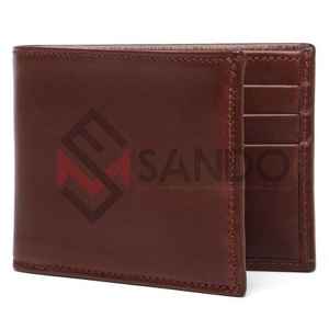 Billetera de cuero con logotipo personalizado para hombre, billetera de cuero genuino 100% auténtico - Product Image 3