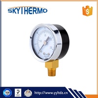 Hydraulic Pressure Gauge Mini Pressure Measuring Instruments Fine Dial Manometer Double Scale Air Compressor Meter