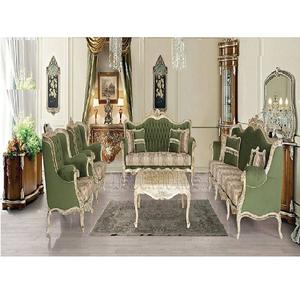 หรูหราตุรกีห้องนั่งเล่นออกแบบเฟอร์นิเจอร์คลาสสิกหรูหราไม้สักห้องนั่งเล่นโซฟาพรีเมี่ยม Handcrafted ไม้ห้องนั่งเล่นโซฟา - Product Image 1