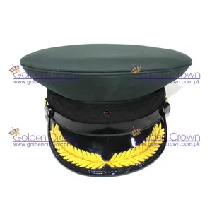 High Quality Custom Detachable Security Uniform Dress Hats Security Officer Peaked Cap Supplier
