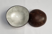 Bol écologique en arc avec fleurs naturelles, de haute qualité, noix de coco, Design Unique, du Vietnam, 1 pièce