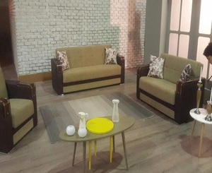 Juego de Sofá Cama Moderno con Tapicería de Terciopelo y Estructura de Madera Maciza Ecológica - Sofá Cama Reclinable de 6 Plazas con Respaldo Dividido para Apartamentos - Product Image 3