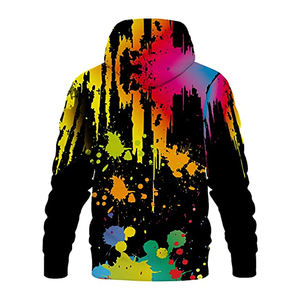 Sweat à capuche homme impression 3D Sublimation Logo personnalisé 100% coton 500GSM polaire lourde hiver surdimensionné pour impression bouffante - Product Image 4
