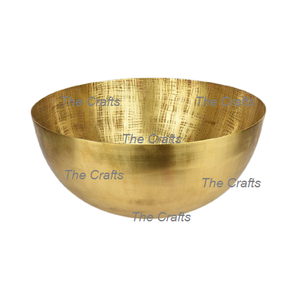 Two Different Sizes Gold Metal Serving Bowl For Kitchenware Use Round Shape Serving Food Fruits Bowls In India - Product Image 4
