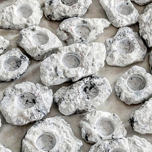 Support de bougie en pierre de lune arc-en-ciel, pierre précieuse naturelle, en argile mate, pour bougies coniques, vente en gros, article cadeau - Product Image 4