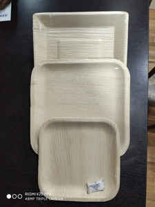 Organic Natural Areca Palm Leaf <b>Disposable</b> Eco-Friendly Dish Stylish Stealth Design with Engraving for Parties - Product Image 4