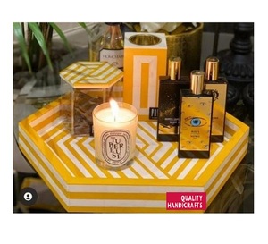 Nouveau plateau en bois incrusté de os de qualité supérieure, fait à la main, cadeau du Ramadan, brûleur d'encens Bakhoor, brûleur d'oud arabe, taille personnalisée, qualité - Product Image 2