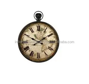 18 inches large metal outdoor wall clock with thermometer and hygrometer