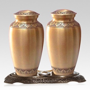 Urnas acompañantes grabadas a mano para cenizas de pareja, urna decorativa para cenizas conmemorativas funerarias, artesanías de diseño maravilloso - Product Image 2