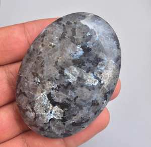 Lot de pierres de palmier en larvicite, électrostimulation, en cristal scintillant, larvicite de guérison, grande pierre précieuse métallique - Product Image 5