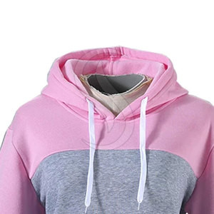 <b>Women</b> Color Blocking Hoodie Tracksuit Set Casual Full Sleeve Sweatshirt With Side Pockets Autumn Wear - Product Image 4