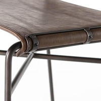 Tabouret de bar en similicuir industriel |   Sièges de comptoir pour restaurants et salles à manger avec structure métallique |   Couleur personnalisée, design antique