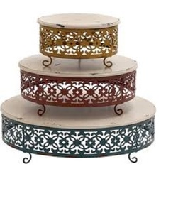 Premium quality designer golden Cake Stand for home and restaurants - Product Image 1