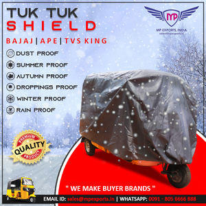 Kayme — housse de protection contre les intempéries, couverture de sécurité anti-rayure pour trois roues, amortisseurs de roseaux de voiture, pour bajj tx, Tuk, en vente - Product Image 4