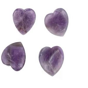 Wholesale Luxury Polished Amethyst Crystal Puffy Heart Natural Gemstone Love Style Semi-Precious <b>Stone</b> <b>Crafts</b> Healing - Product Image 2
