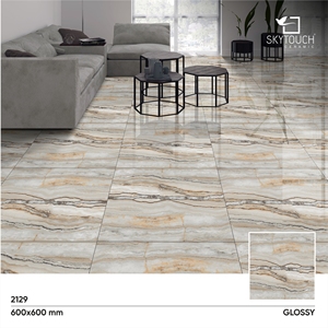 Azulejo de porcelana marrón para baño, 60x60, antideslizante, kerala, baldosas vitrificadas, diseño de baño, garantía de por vida - Product Image 3