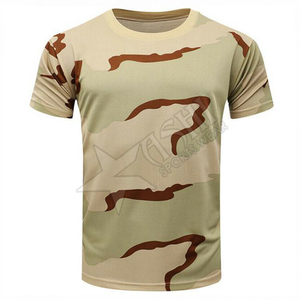 T-shirts de chasse à manches courtes en polyester 100% pour hommes, vêtements de plein air respirants de haute qualité, chemise pour la chasse - Product Image 4