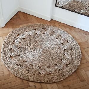 Boho Design Rustic Seagrass <b>Round</b> <b>Rug</b> - Product Image 2