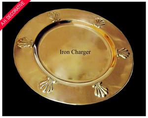 จานและจานโลหะสำหรับตกแต่งสลัดดีไซน์คลาสสิกสำหรับจานชาร์จแผ่นเคลือบด้วยผงดีไซน์ใหม่ - Product Image 6